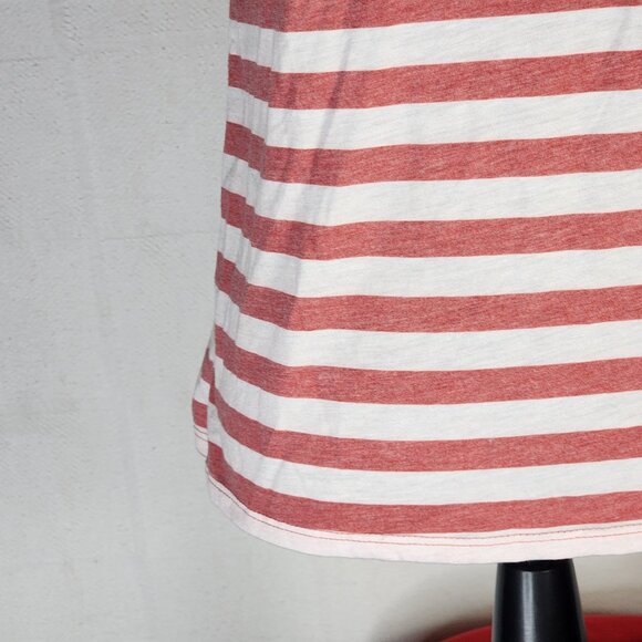 Fifth Sun Red White Stripe Blue Pocket with White Stars Poly Rayon Tank Top Sz L - Picture 7 of 16